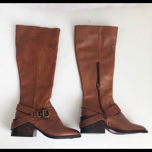 Design Lab Adelienne cognac tall riding boots